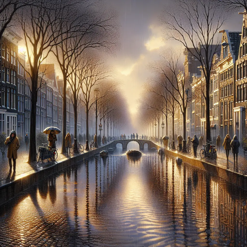 Hvordan er vejret i Amsterdam i uge 8?